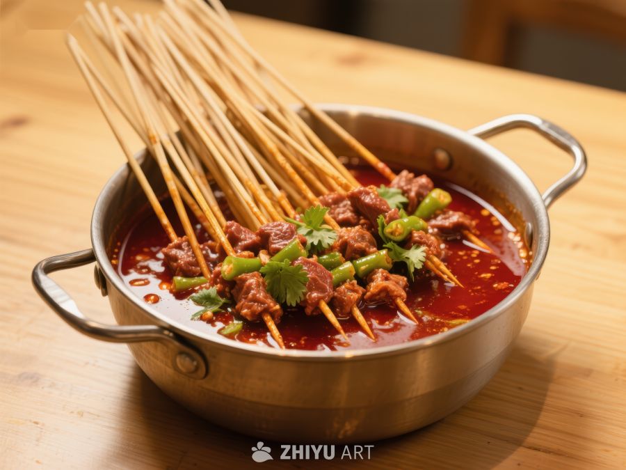 麻辣串串香，热气腾腾的美食诱惑 372
