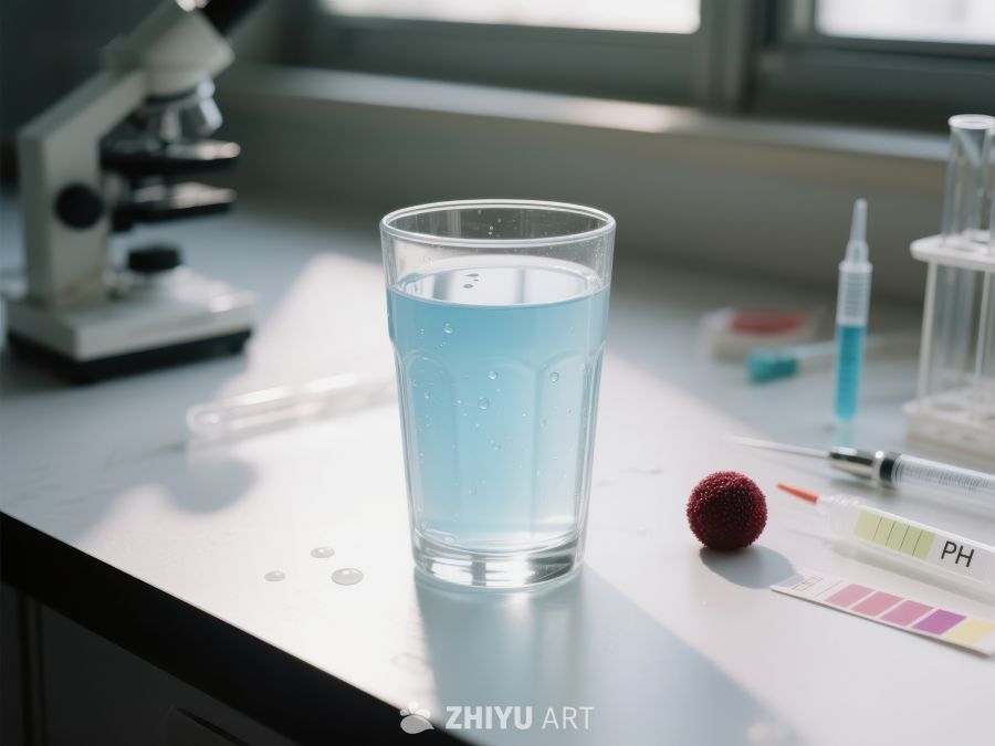 实验室中的蓝色液体测试 459
