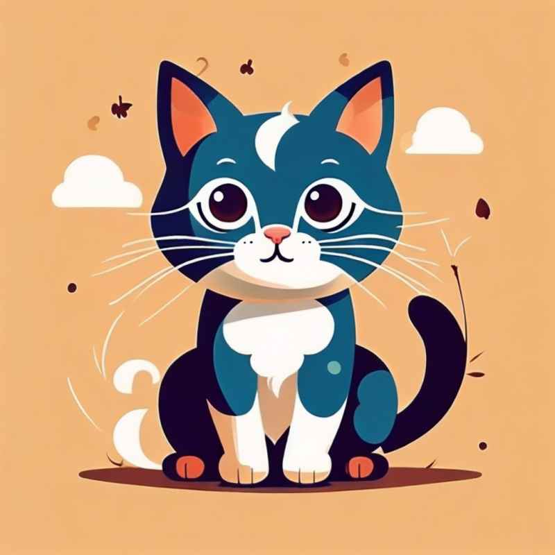 小花猫唯美插画 19