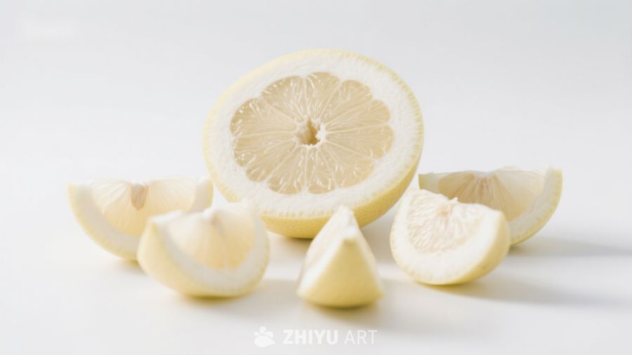 新鲜柠檬切片与果瓣 788