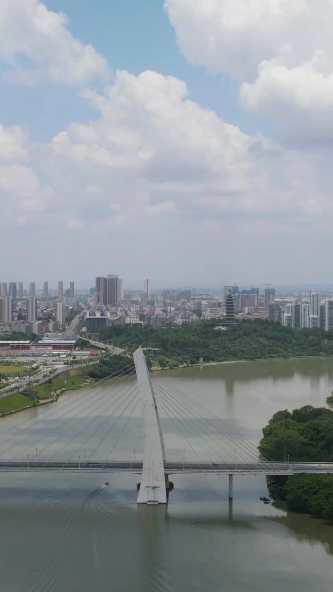 江西赣州赣江风光延时摄影 