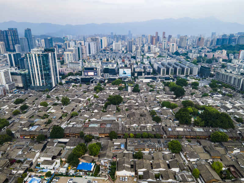 福建三坊七巷5A景区航拍摄影图