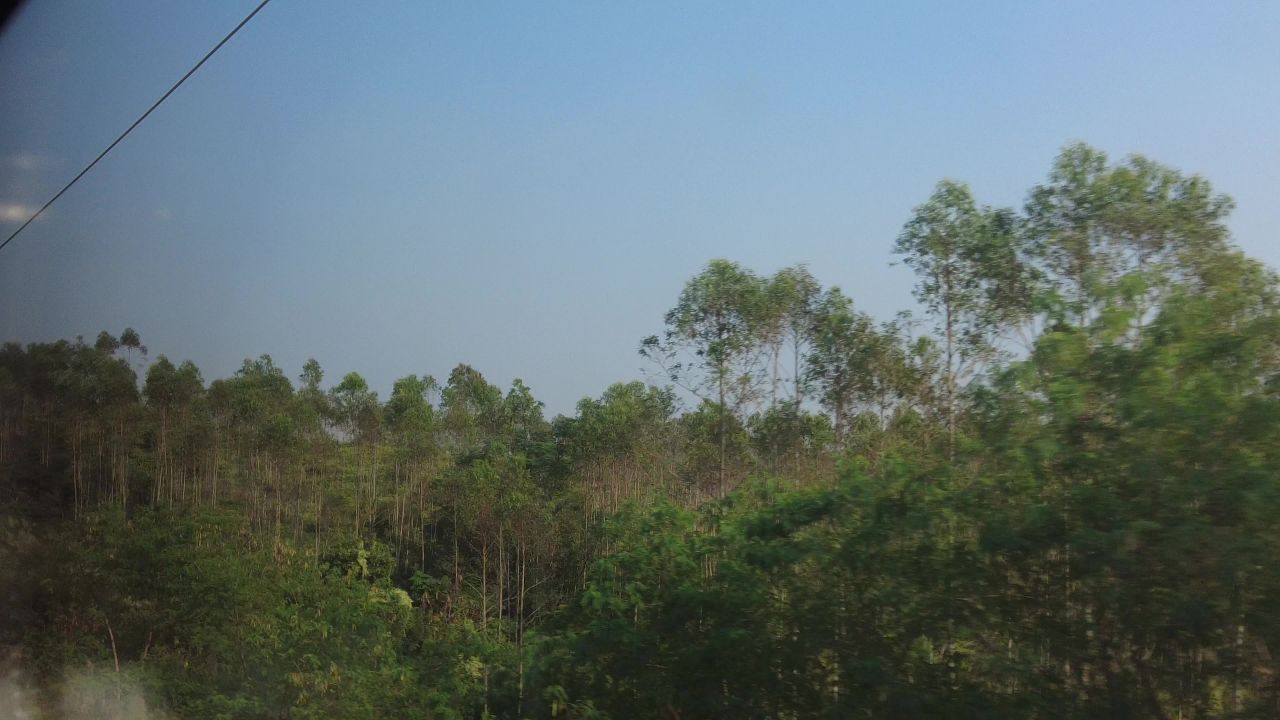 旅游旅途火车窗外风景风光实拍 