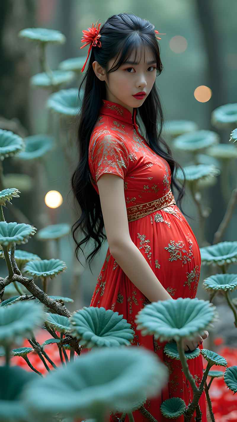 红色女子户外拍摄系列高清艺术视觉 22