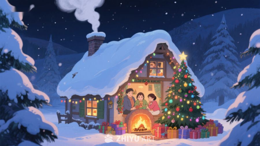雪夜温馨小屋，共度圣诞时光 396