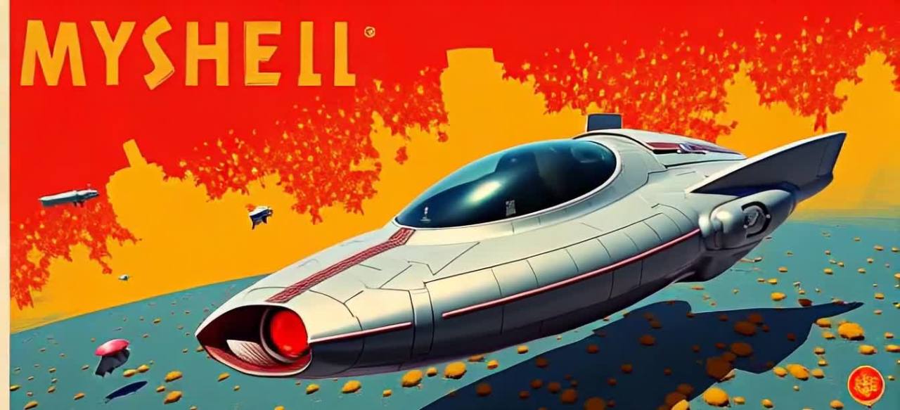 未来飞船穿梭星球地貌景观MYSHELL