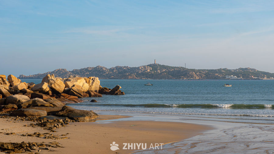 海滨夕阳静谧景