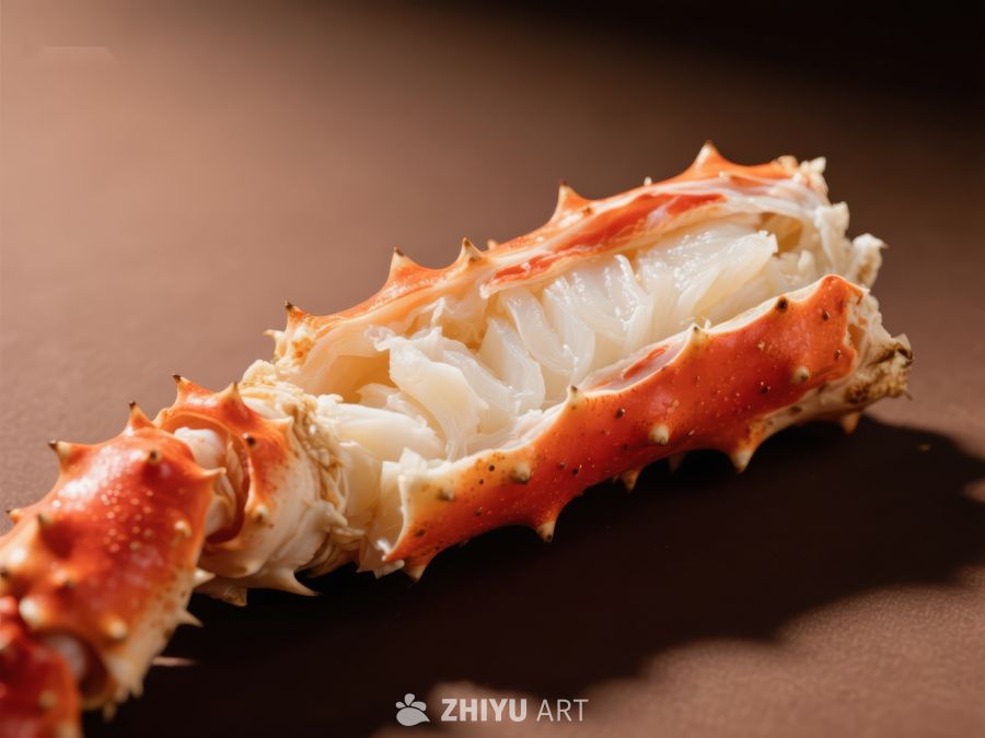 帝王蟹腿特写，鲜美海鲜