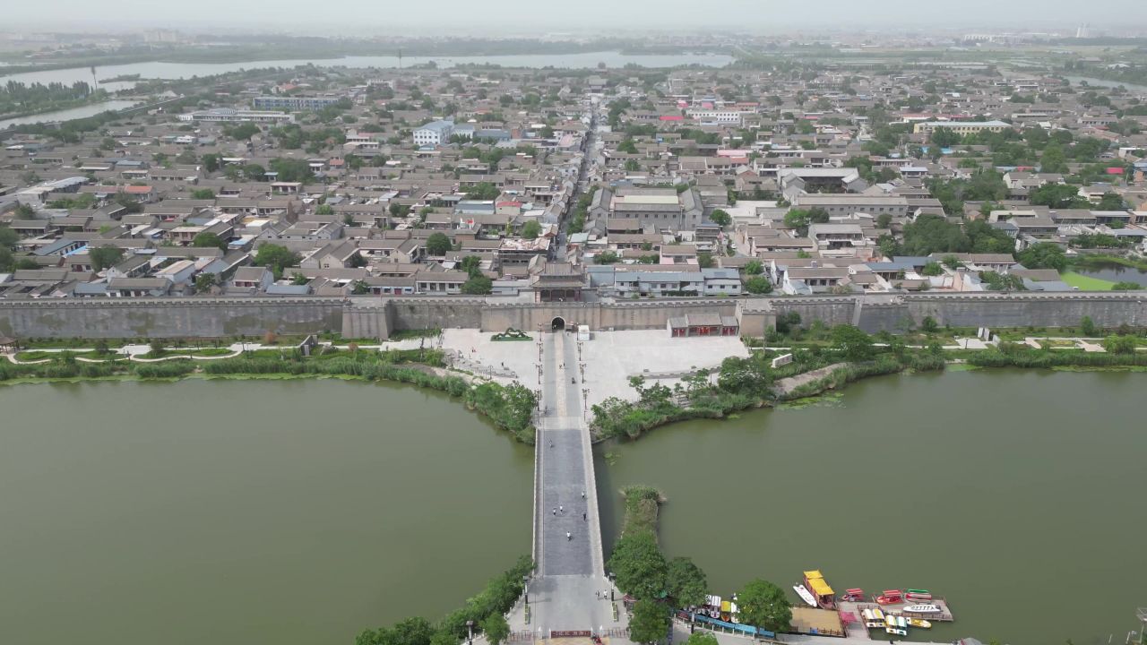 河北邯郸广府古城5A景区航拍