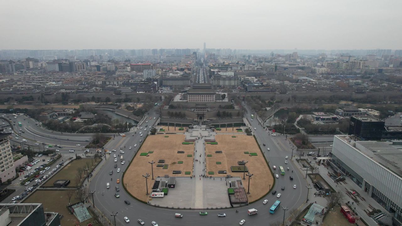 陕西西安古城墙永宁门历史文化古城