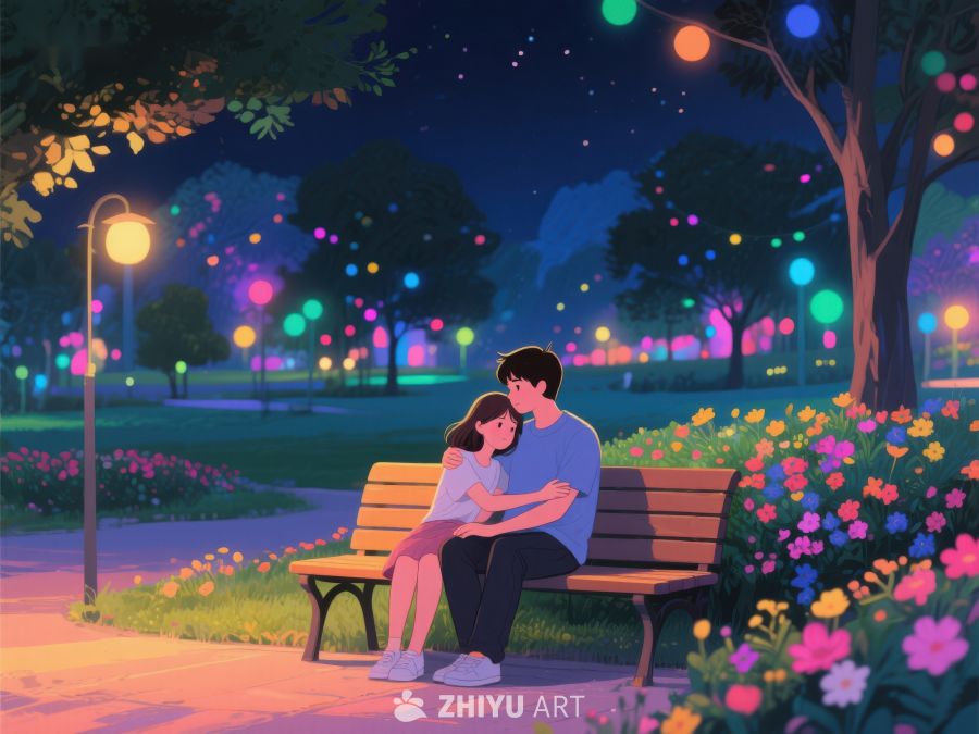 夜公园里的温馨时刻 1001