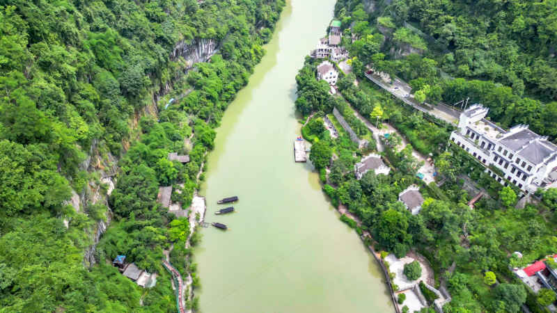 湖北宜昌城市风光航拍摄影图