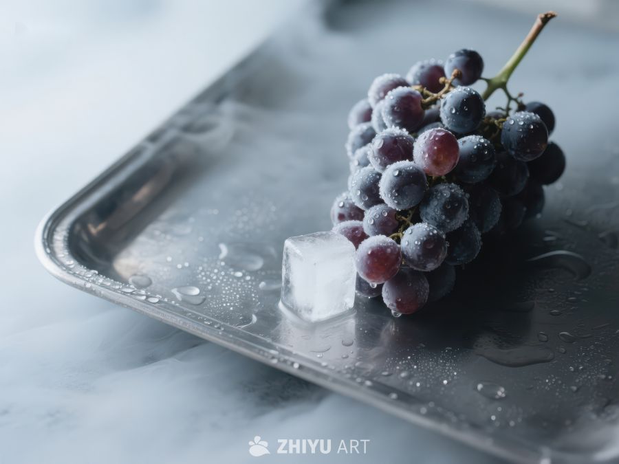 冰镇葡萄与冰块 33