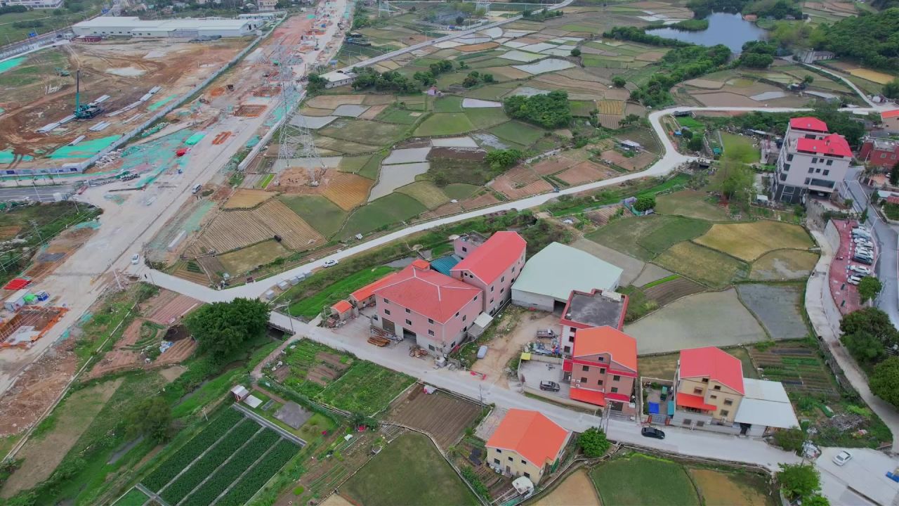 航拍福建厦门坑内村景观 13