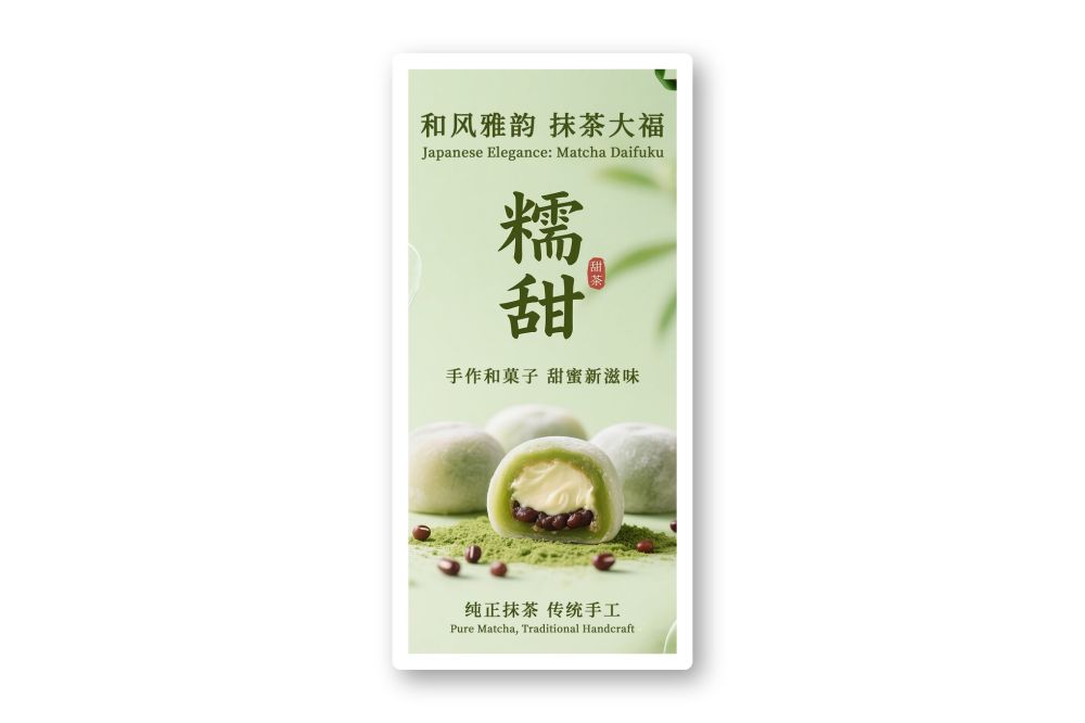 美食素材海报甜品甜点日式和果子特色小吃广告海报
