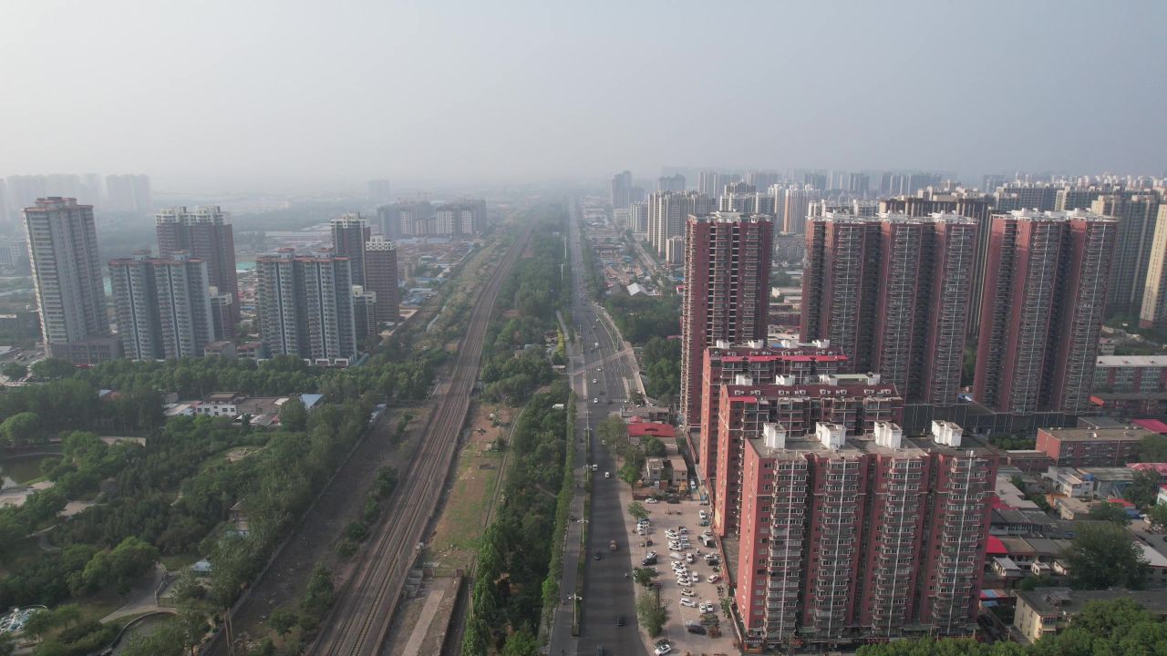 河北邯郸城市风光航拍