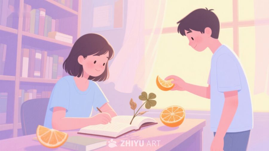 温馨书房中的学习与分享时刻 421