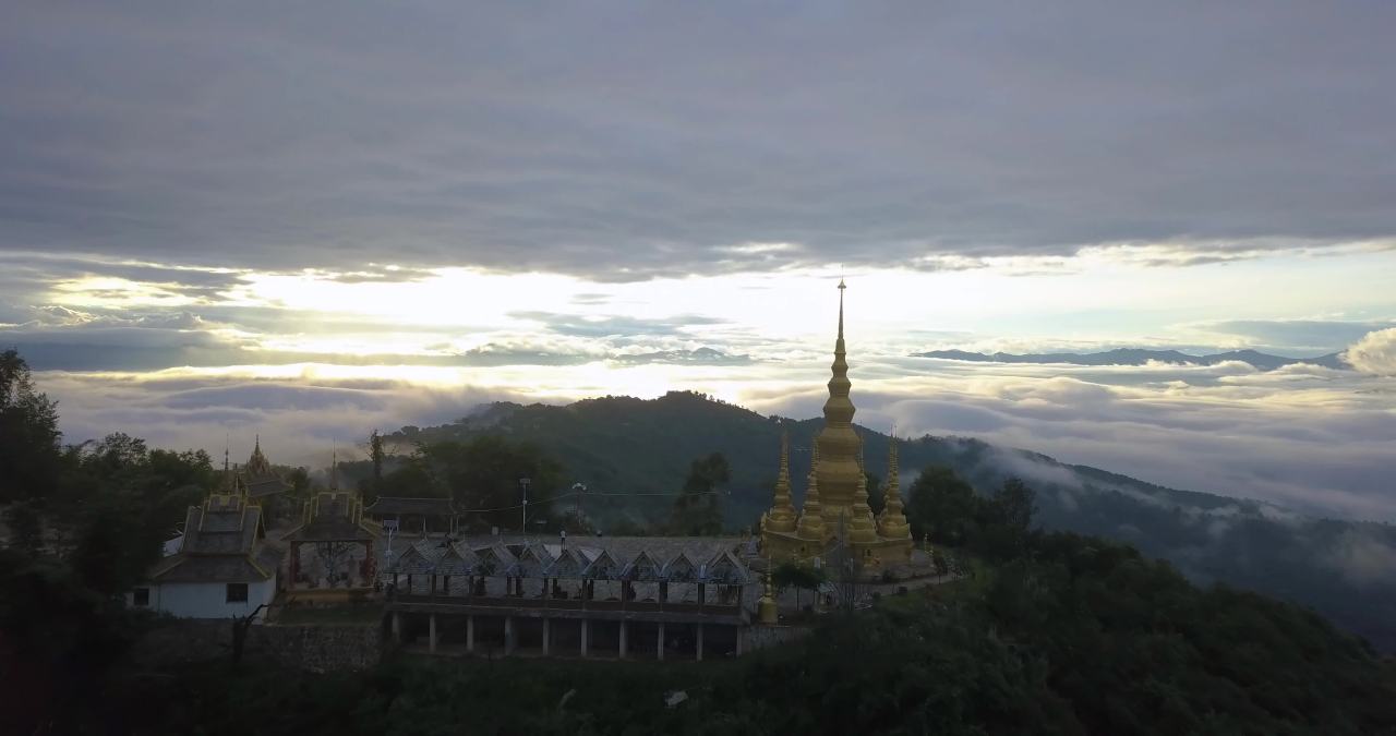 14景迈茶山茶林震撼唯美云海日出航拍