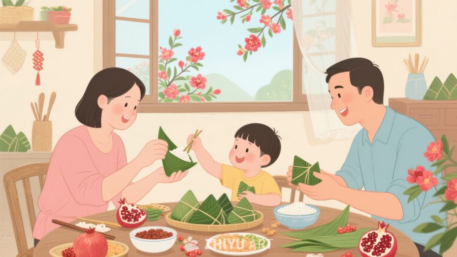 家庭包粽子，共度温馨时光 203