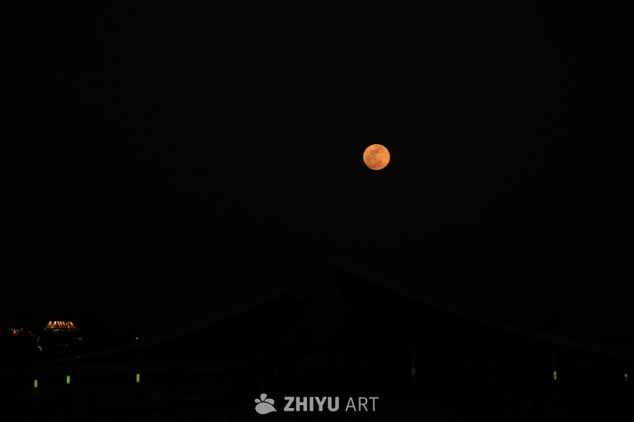 月光下的建筑