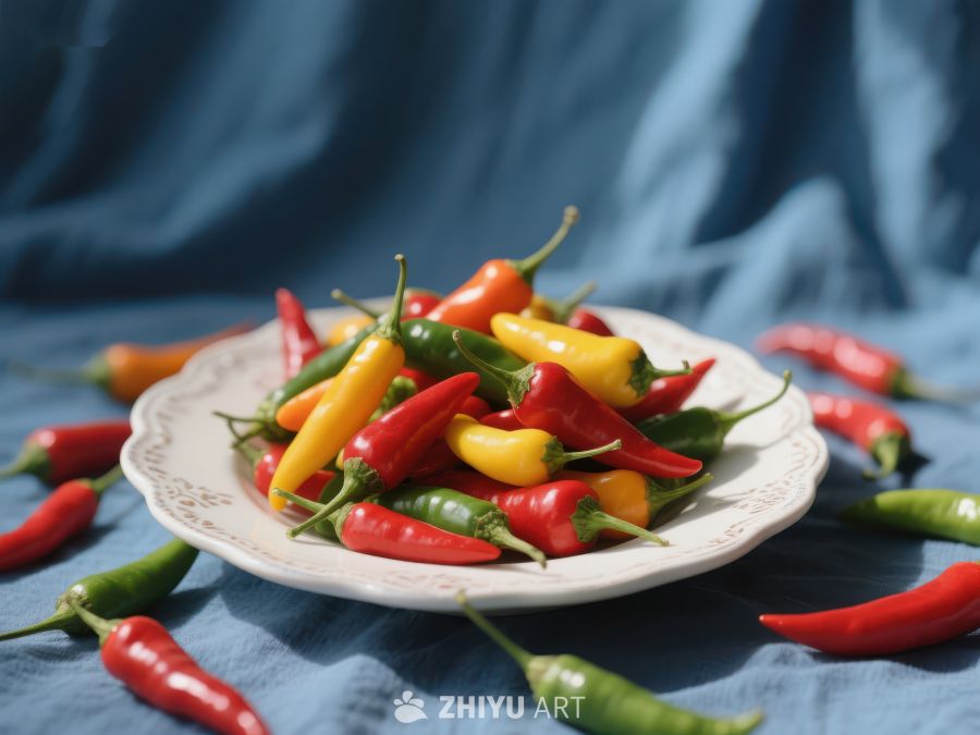 色彩斑斓的辣椒盘 143