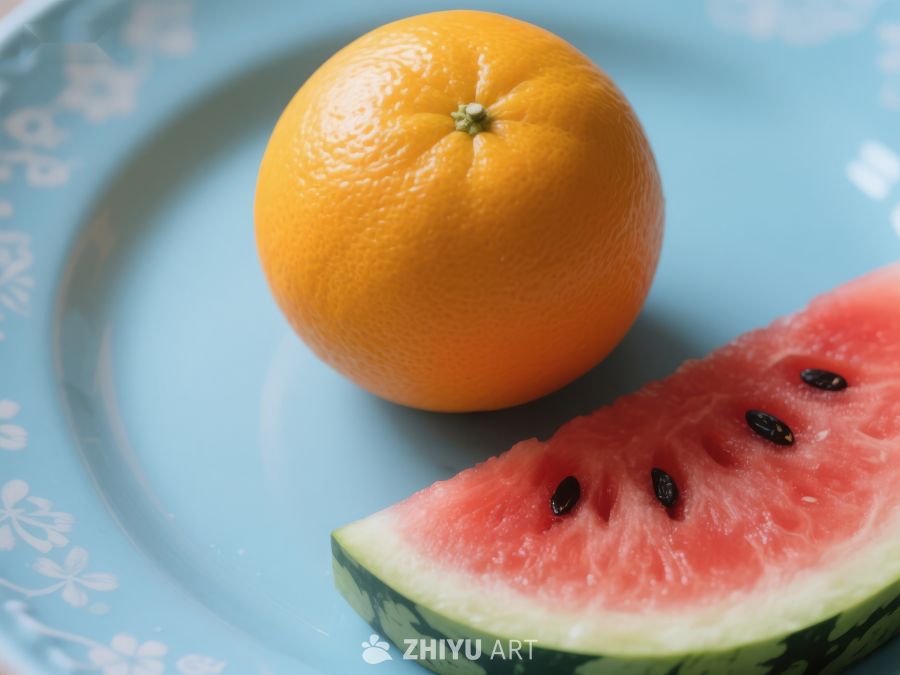 橙子与西瓜片的清新组合 160