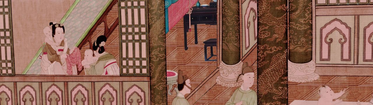 8K宽屏唐朝后宫日常生活情境古画动画