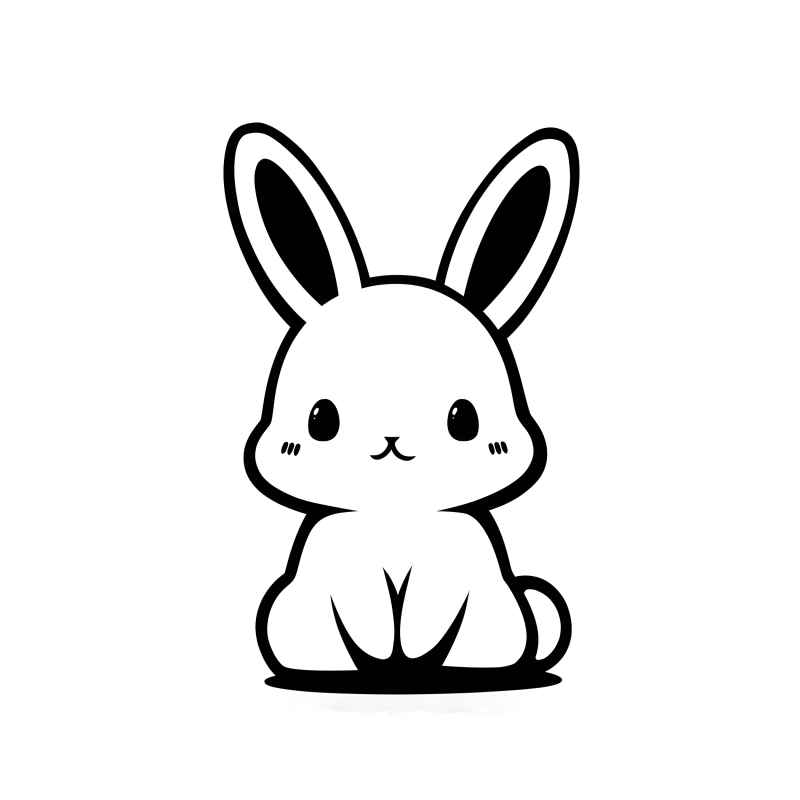 兔子贴纸素材 4