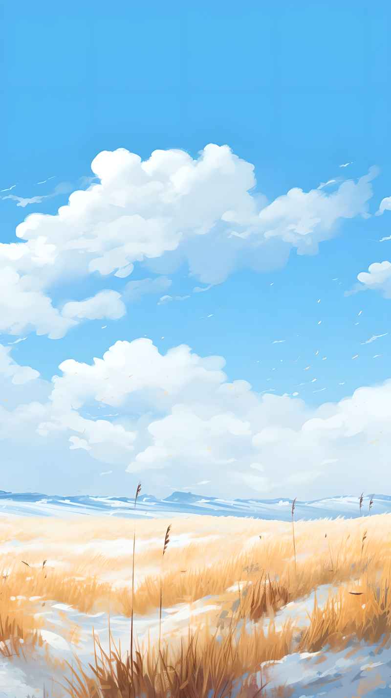 冬季唯美创意背景插画图 43