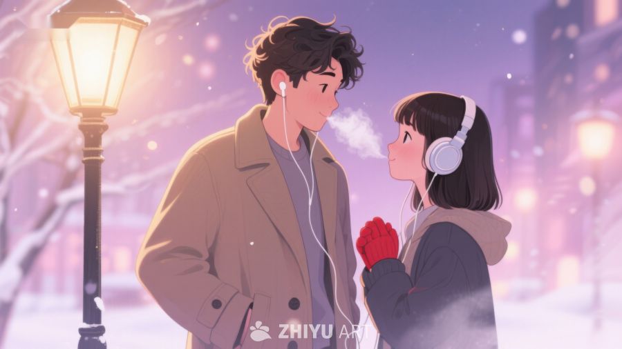冬夜街头的温暖对话 184
