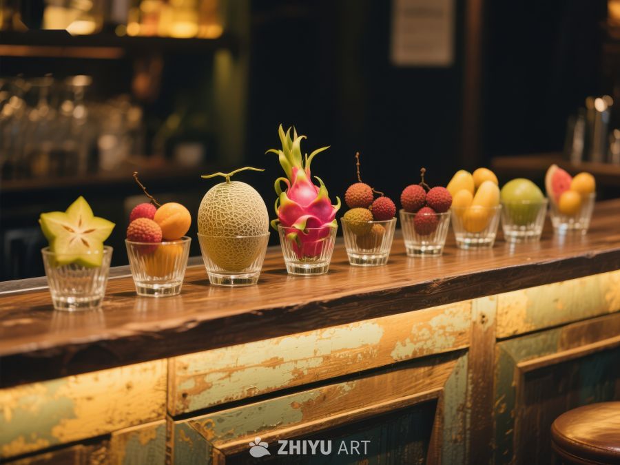 吧台上的热带水果展示 2