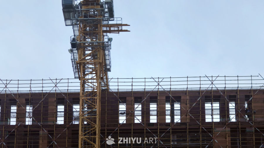 繁忙的建设工地