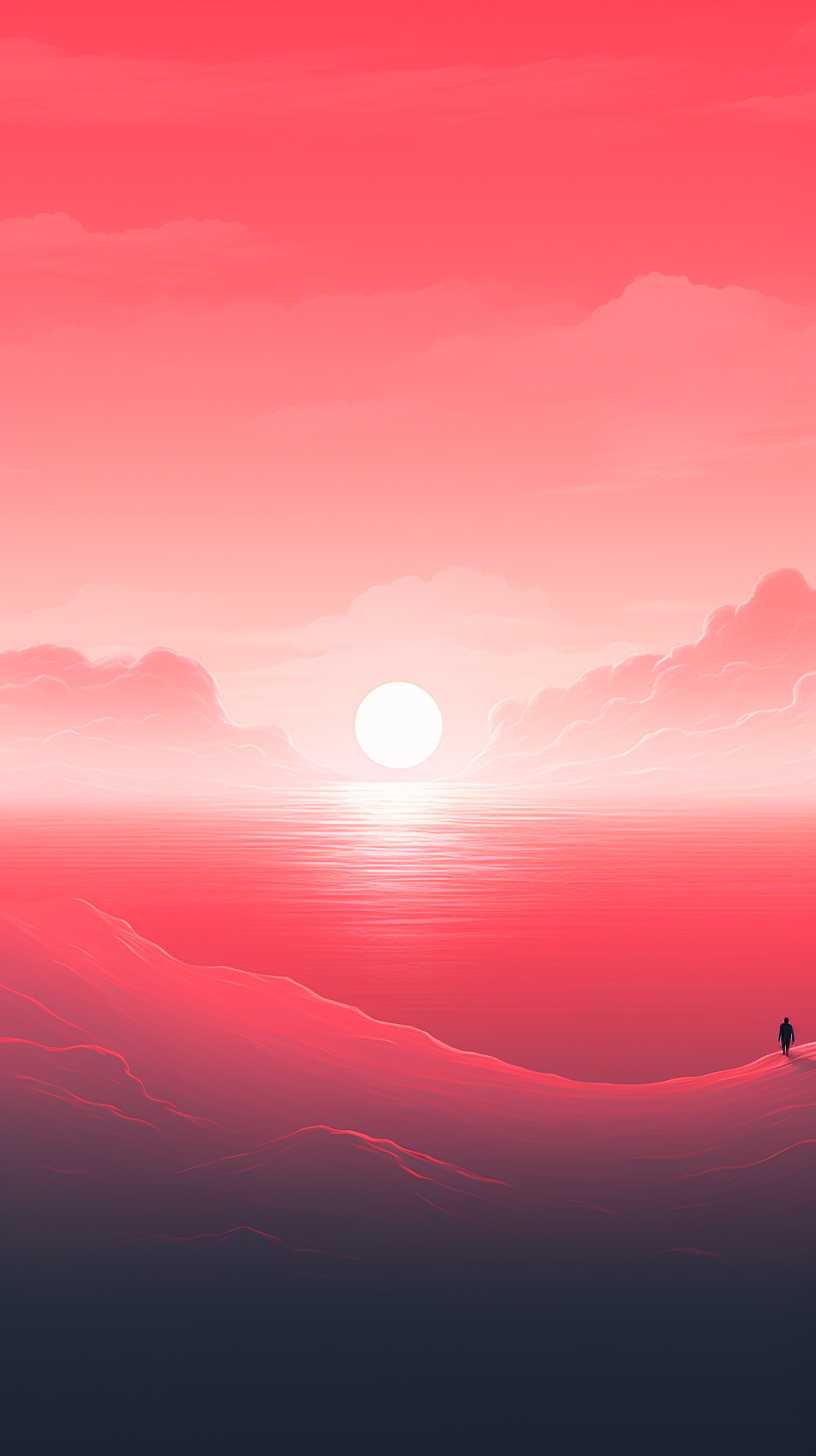 红色背景艺术图