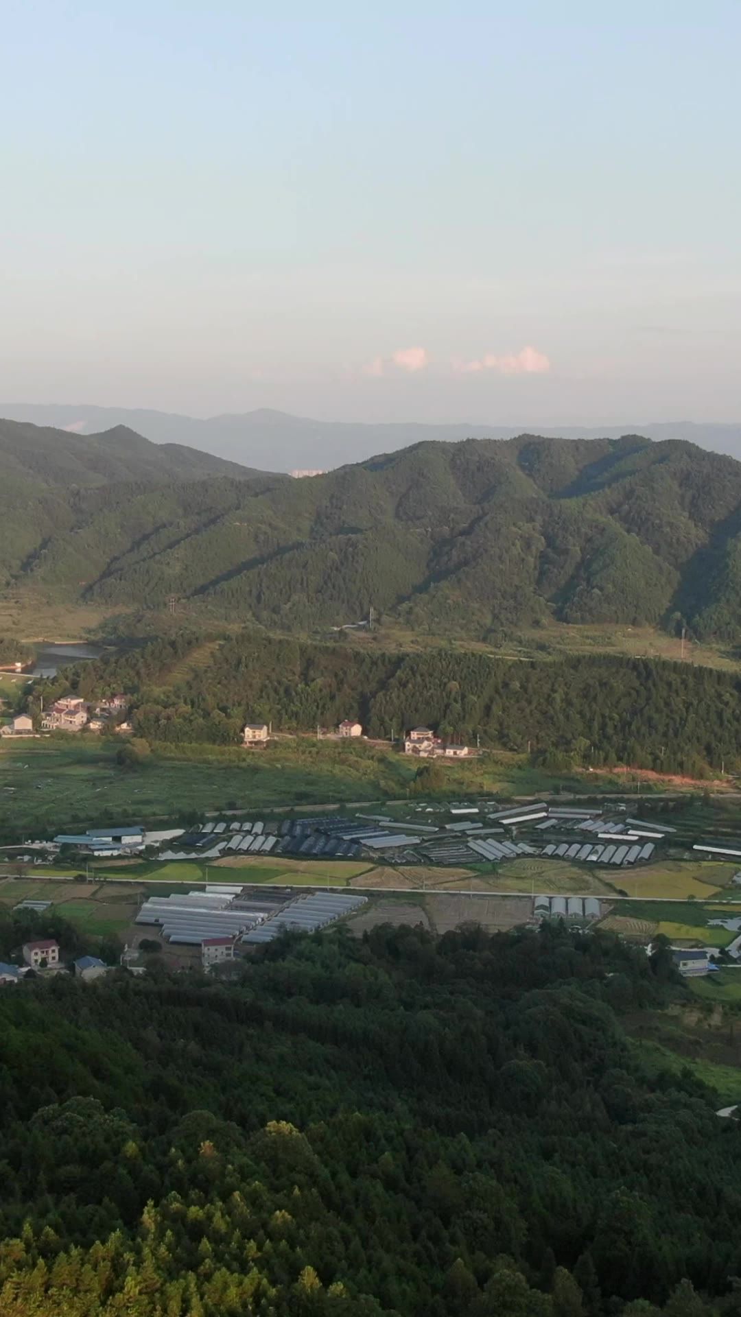  山川丘陵美丽乡村农业种植竖屏