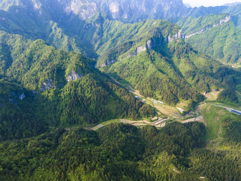 湖南张家界天门山5A景区航拍摄影图 