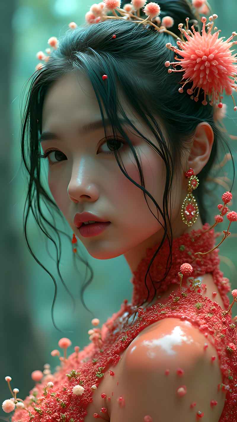 森林系列五颜六色古风艺术美女 120