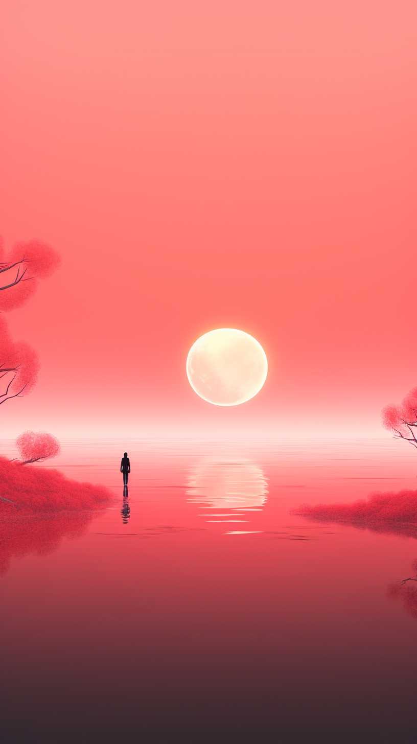 红色背景艺术图