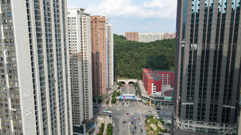 贵州贵阳城市建设航拍摄影图