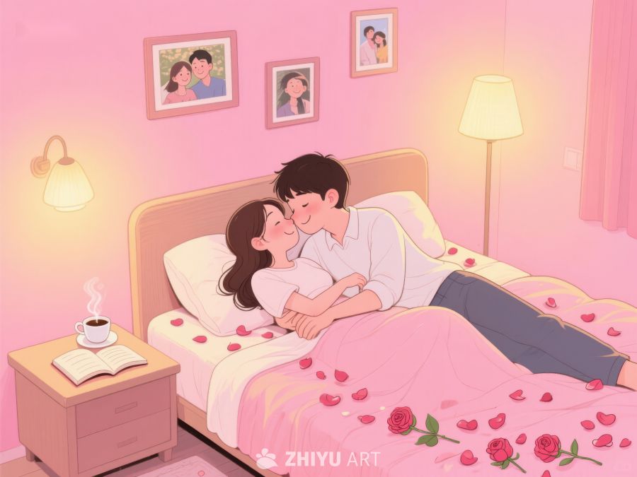 温馨卧室中的甜蜜情侣 786