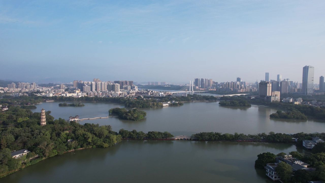 广东惠州西湖5A景区航拍