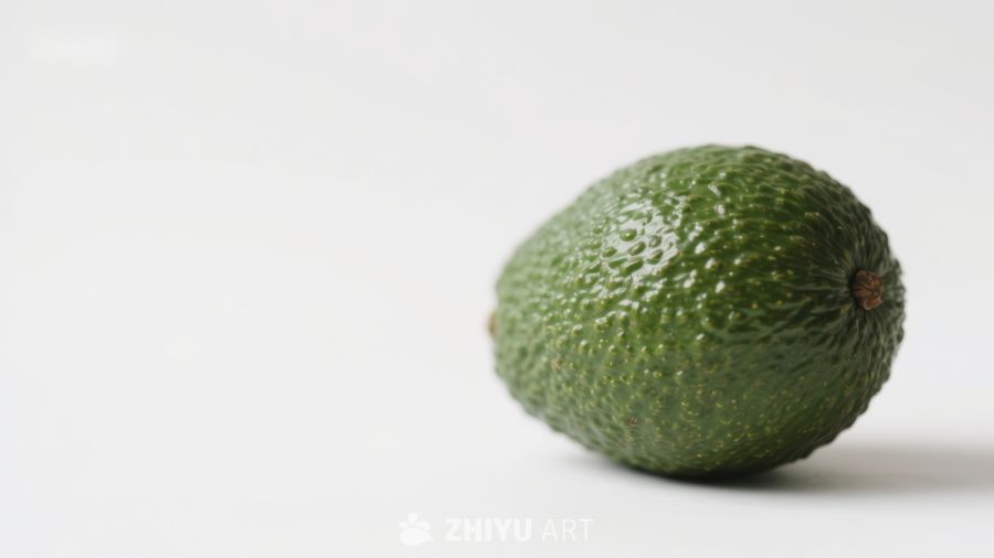 新鲜绿色牛油果特写