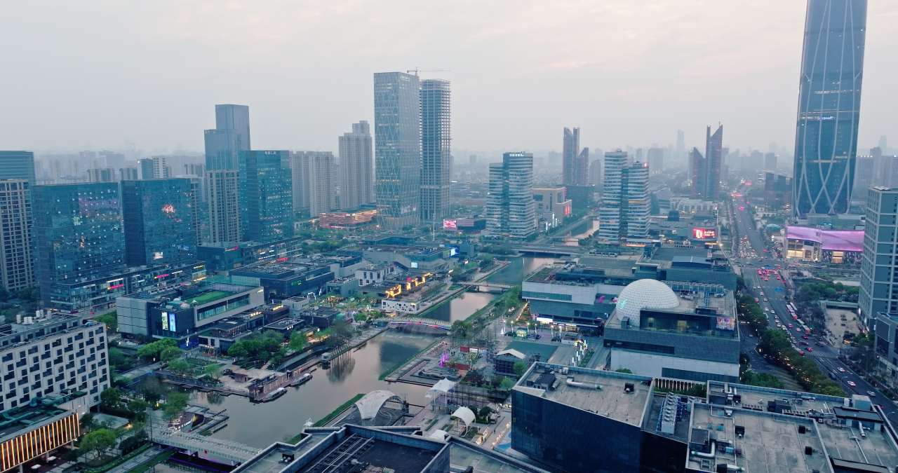 宁波城市建筑风光航拍 22