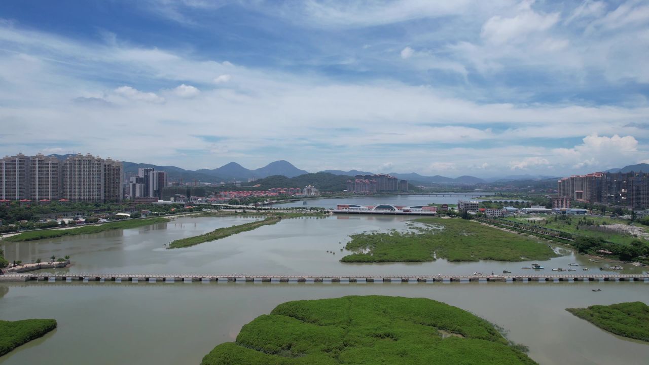 河南洛阳城市风光旅游景区航拍 