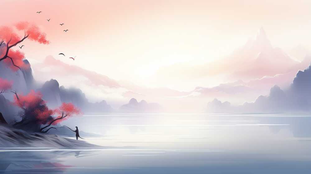 浅色唯美背景艺术图
