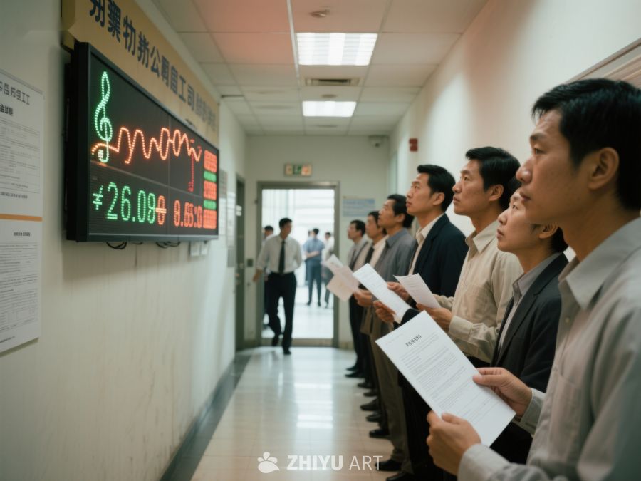 求职者在走廊等待面试 299