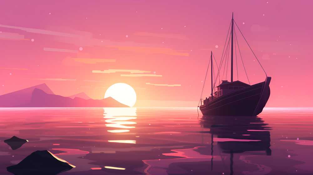 桃红色船只背景