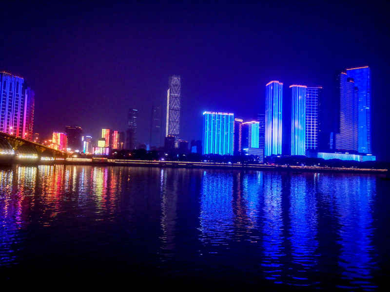 湖南长沙城市夜景灯光摄影图