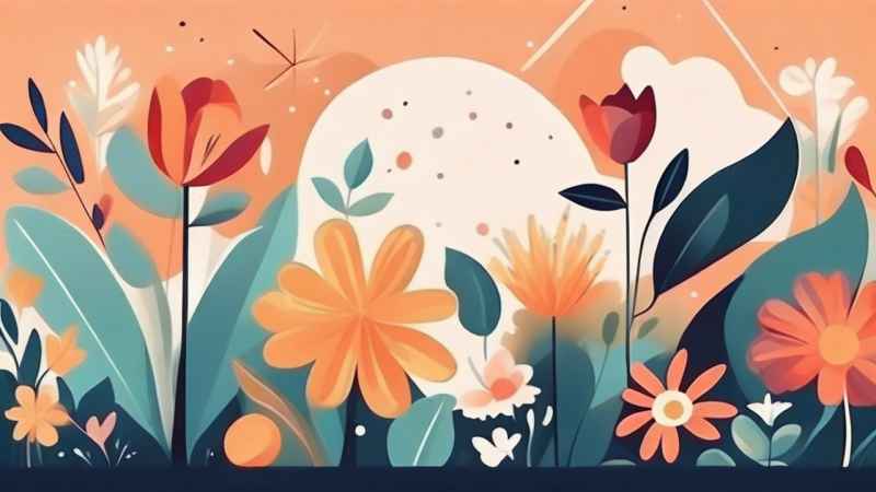 花朵植物插画背景 34