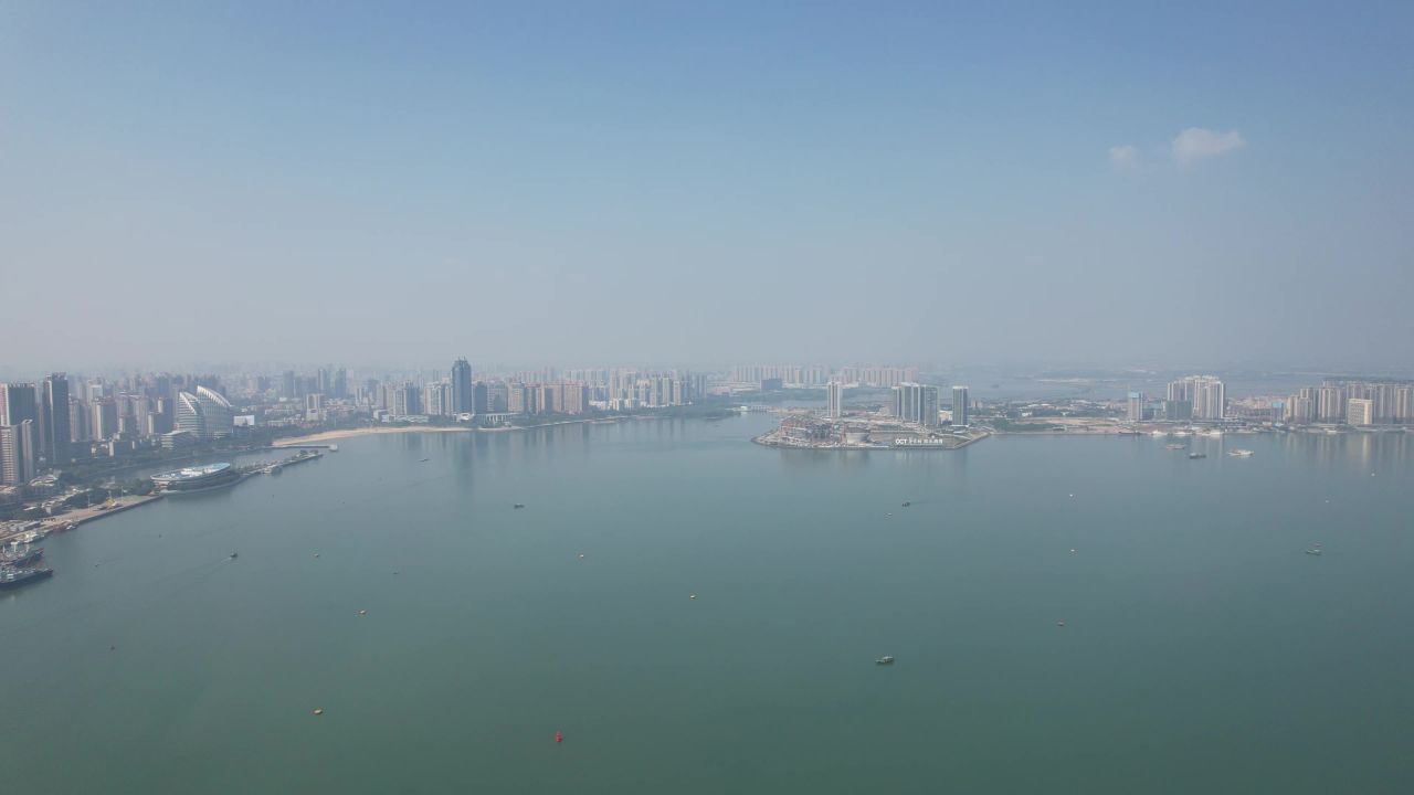 广东湛江城市风光地标建筑航拍 