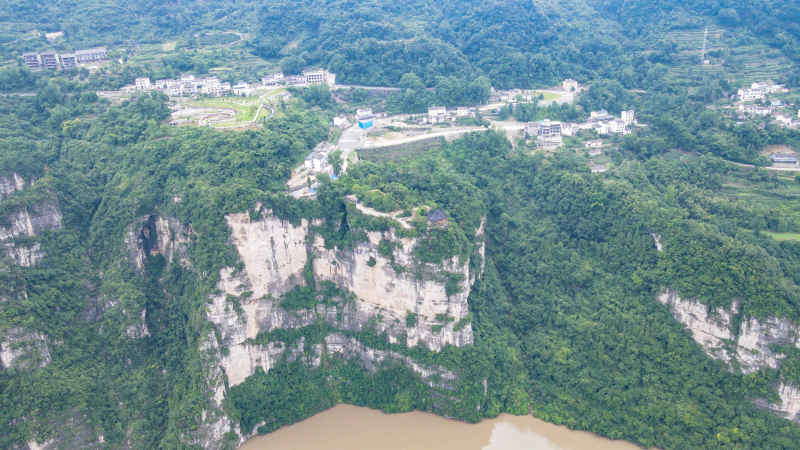 航拍湖北长江三峡风光